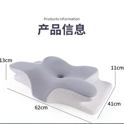 New Memory Foam Pillows Butterfly Shape Relaxing Cervical Slow Rebound Neck Pillow Pain Relief Sleeping Orthopedic Pillow Beding