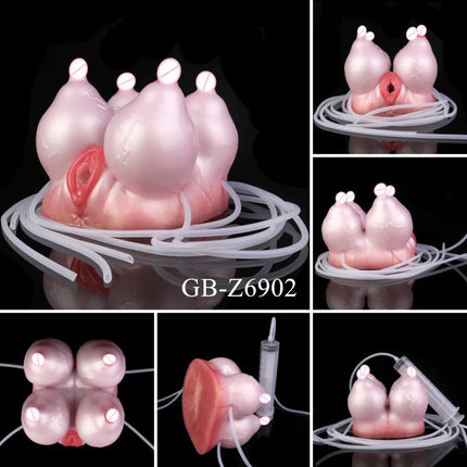 GEEBA Ultra-Realistic Blue Silicone Male Stroker Fantasy Breast Modeling Premium Adult Men Masturbator Body-Safe Adult Onahole