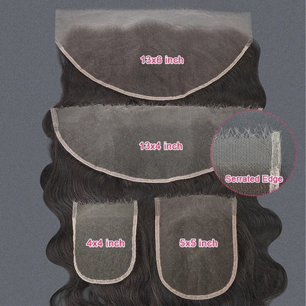 PerisModa Body Wave Lace Closure 4×4 5×5 6×6 Lace Frontal Only 13x4 13x6 HD Transparent Lace Front Human Hair With Pre Plucked
