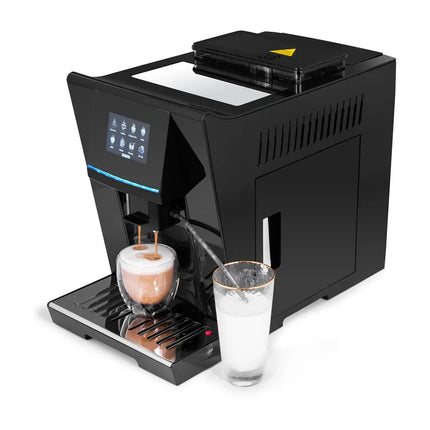 4  Language One Touch Fully Automatic Bean To Cup Espresso Coffee Machine Coffee Beans Powder Brewing Milk Foam Cappuccino Latte