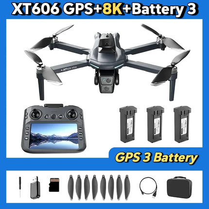 2026 Lenovo XT606 MAX GPS Drone 4k Professional 8K HD Camera FPV Wish Screen Drone 360° Obstacle Avoidance Quadcopter Toys Drone