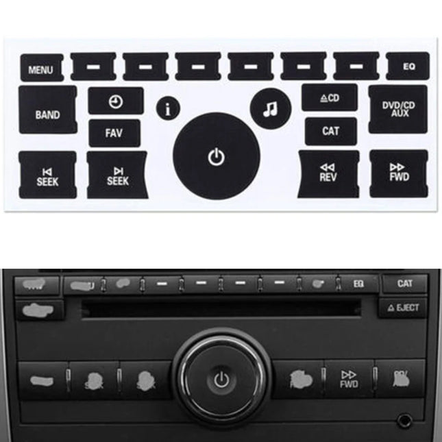 Car AC Dash Button Repair Kit Sticker Dash Board Decal for Buick Enclave Chevy Avalanche Silverado Tahoe GMC Acadia Sierra Yukon