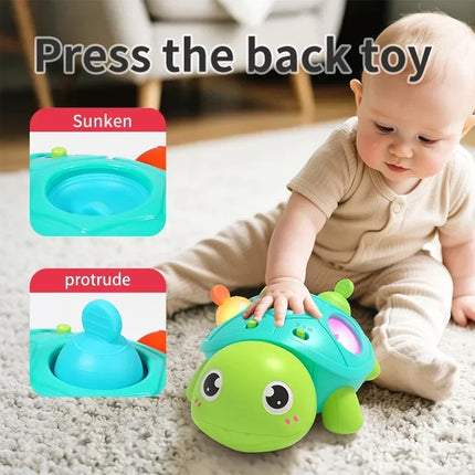 Crawling Turtle for Baby Early Educational Toy Obstacles Avoidance Kids Musical Turtle Toys with Lights Toddler Birthday Gifts