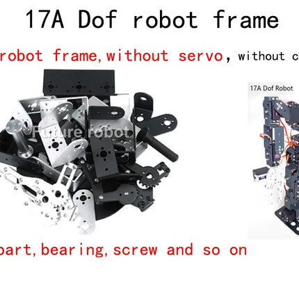 New 17 Dof Humanoid Robot Servo Educational Robot Dance Robot Claw Biped Walking Robot for Teaching DIY Kit Programmable Robot