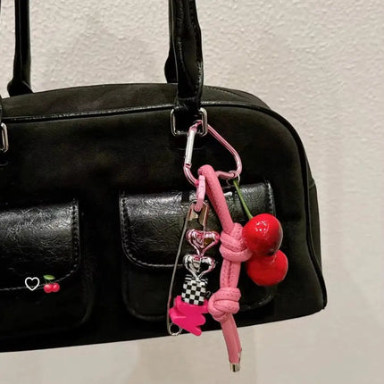 HOT Original Designed Nylon Woven Rope Keychain With Baseball Decor Sporty Style Bag Pendant DIY Trendy Fashion Pendant Gifts