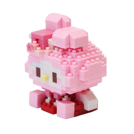 Sanrio Hello Kitty Kuromi My Melody Cinnamoroll Building Blocks Cartoon Figures Bricks Children's Assembly Toys Model Gift