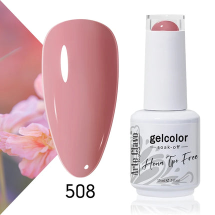 Arte Clavo Red Color Series Nail Polish UV Soak Off Varnish 15ml Manicure Nail Art Long-lasting Hema Tpo Free Gel Nail Polish