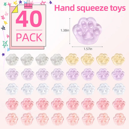 5-100pcs Mini Squishies Squishy Toy Cat Party Favors for Kids, Cat's paw Mochi Squishy Toys Kawaii Stress Reliever Anxiety Toys