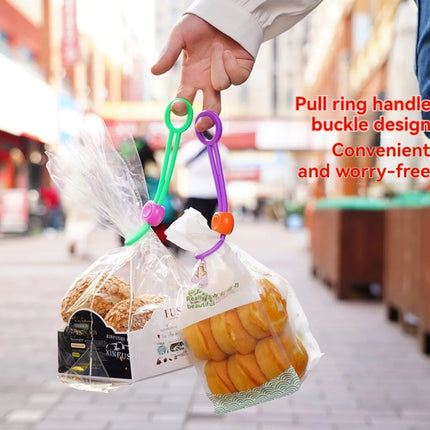 10pc Snack Sealing Rope, Colorful Sealing Strap, Food Preservation Sealing Clip, Creative Bundling Strap, Multifunctional Pull Ring Buckle
