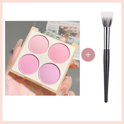 Korean four-color blush,ice cream color,low-saturation pink/blue/purple,naturally brightening & contouring,perfect holiday gift