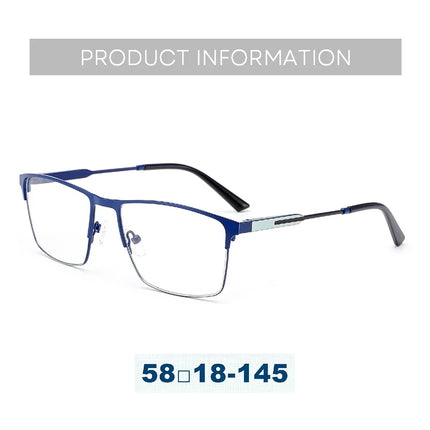 ZENOTTIC Stylish Metal Eyebrow Prescription Glasses for Men Square Photochromic/Myopia Optical Eyeglasses Progressive Eyewear