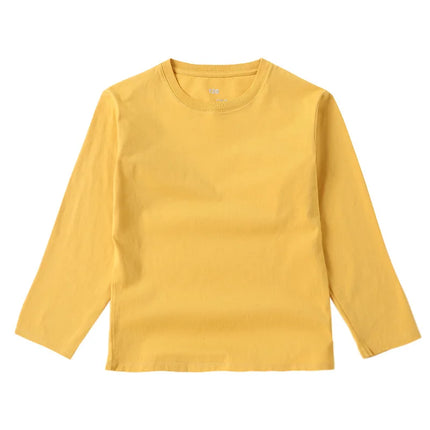 Long Sleeve T-shirt Cotton Solid Boys Girls Active T-shirts Tops Undershirts Children Basic Tee 1-16 Years