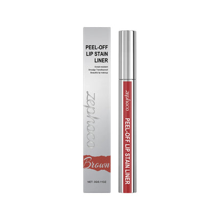 Peel off Lip Stain Reveal Peel-Off Lip Gloss Red/Brown/Pink Lipstick Waterproof and Sweatproof Easy to Remove Natural Lip Tint