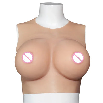 Silicone Bodysuit Artificial Breastplate Sexy Female Tits Fake Boobs Shemale Chest Crossdressing Cosplay Sex Toys For Women Men