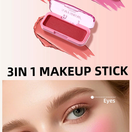 Natural Matte Blush Cream Long Lasting Waterproof Brightening Multi Use For Lips Face Cheeks Monochrome Nude