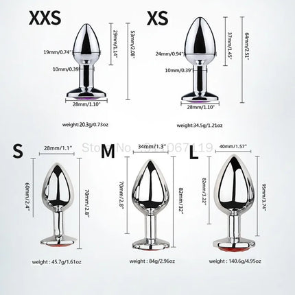 2025 Hot Metal Anal Plug Jewelry Base Beginner To Expert Butt Tail Plug Female Male G-Spot Anus Sex Toys for Couples Adult Games