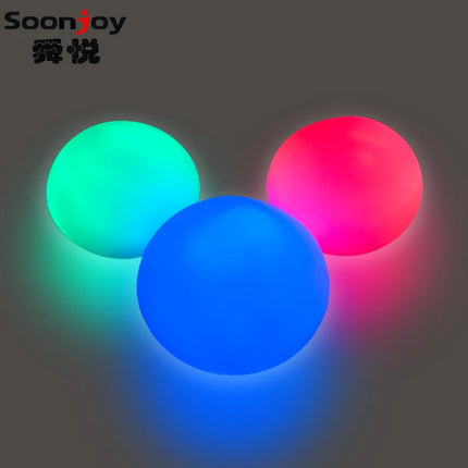 LED Juggling Balls Glow Balls USB Rechargeable Soft PVC Light Up Ball (Set of 3)