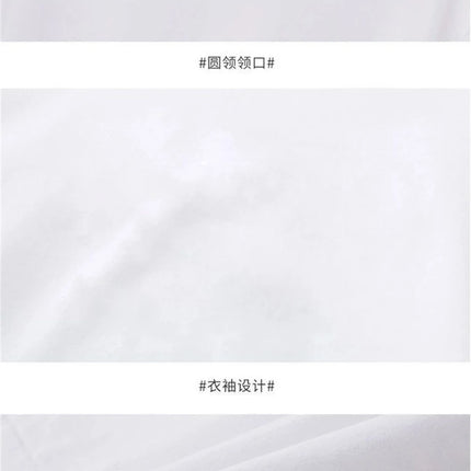 2PCS 100% Cotton Solid T-Shirts Men's and Women's Short Sleeve White Tees Casual Breathable Loose Round Neck T-shirt Couple Tops
