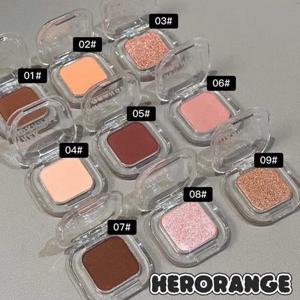 Gothic Red Brown Smoked Matte Eyeshadow Palette Smooth Shimmer Monochrome Eye Shadow Long-Lasting Brightening Silkworm Pigments