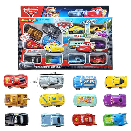 New Disney Pixar Cars 3 Rebound Cars 12 Piece Series Lightning McQueen Jackson Storm Plastic Car Model Toy Boutique Gift Box  ﻿