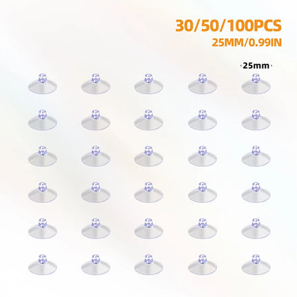 30/50/100pcs Clear Sucker Powerful Vacuum with Holes Suction Cups Wall Kitchen Bathroom Wedding Car Glass Decorate Hooks 25-40mm