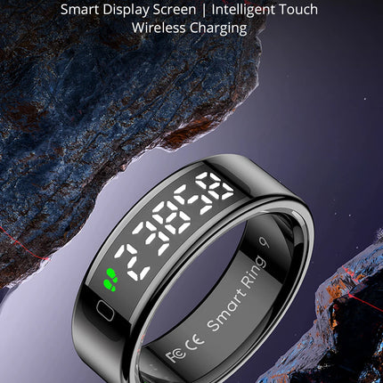 2025 COLMI R12 Smart Ring with Display Screen and Touch, Wireless Charging, Health Manager, 5 ATM Waterproof For Men Women