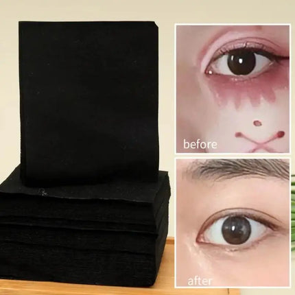 Bamboo Charcoal Wet Compress Cotton Pads 200PCS Disposable Black Makeup Remover Pads Facial Skin Wipe Cleaning Cotton Pads