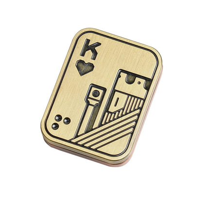 Metal Slider Stress Relief Toy KK AA  Anti Stress EDC Top Spinning Poker Toys Portable Decompress Magnetic Toys Adults Gifts