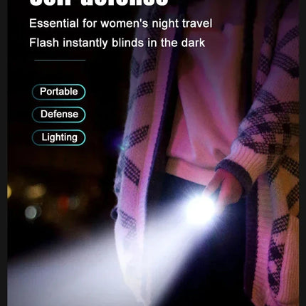 Ultra Powerful Flashlight 3Core LED Mini Tactical Flashlight USB Rechargeable High Power LED Torch With Magnet Hand Lamp Gift