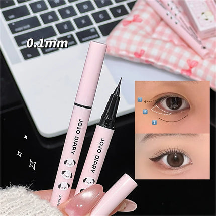 Quick-dry Eyeliner Pencil Makeup Lasting Smooth Ultra Thin Black Brown Matte Eye Liner Waterproof Liquid Eyeliner Pen Cosmetics