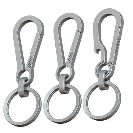 1PC Titanium Alloy Keychain Buckle Key Ring Car Accessor Waist Hanging Chain Ring Buckles Opener  Outdoor Tool