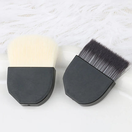 1PCS Professional Ultra-Thin One-Line Foundation Brush Crescent-Shaped Short Handle Soft Bristle Mask Brush