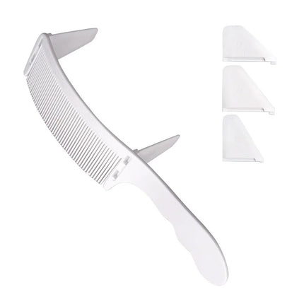 1 piece of new professional barber hair cutting curved positioning comb heat-resistant flat top comb Special for real hair wigs