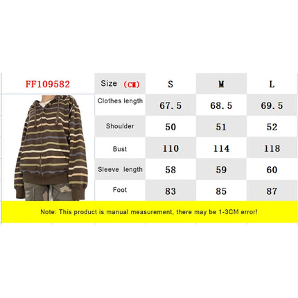 Xingqing Fairycore Aesthetic Sweatshirt Striped Long Sleeve Tops with Pockets Hoodie for Women Grunge Emo y2k Clothes Streetwear