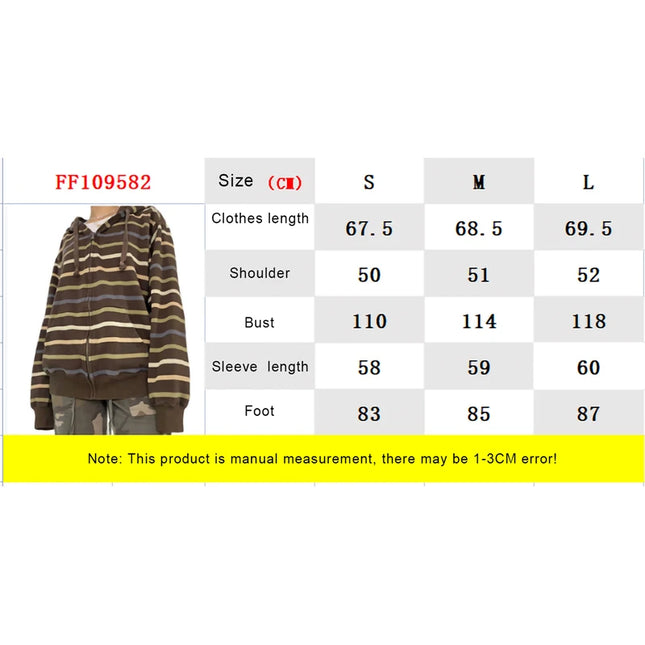 Xingqing Fairycore Aesthetic Sweatshirt Striped Long Sleeve Tops with Pockets Hoodie for Women Grunge Emo y2k Clothes Streetwear