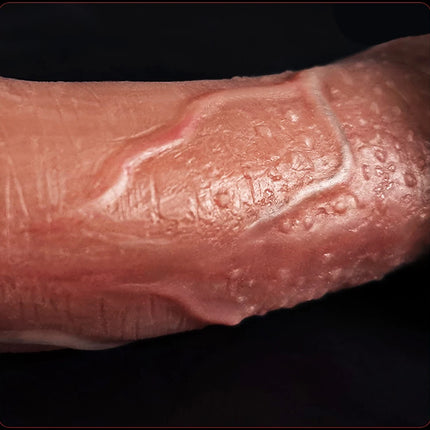 Realistic Dildo Sliding Foreskin Soft Silicone Penis G-Spot Stimulation Testis Huge Dick Suction Cup Dildos Sex Toy For Women Gay