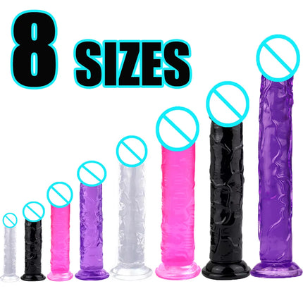 New Realistic Dildos Erotic Jelly Dildo Artificial Penis G-spot Simulation Large Penis Anus Anal Plug Female Penis Masturbation