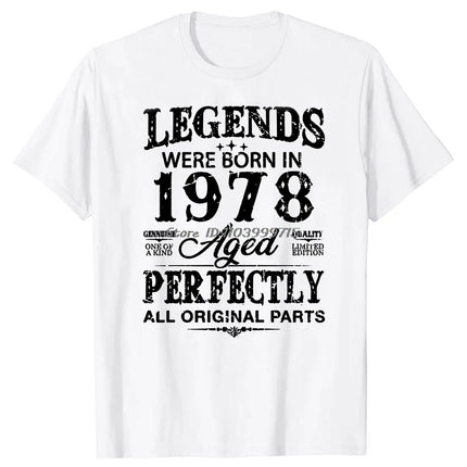 1978 Manufacture Limited Edition All Original Parts Perfect Make Old Retro Fashion T-shirt Casual Basic Men's T-shirt Tops