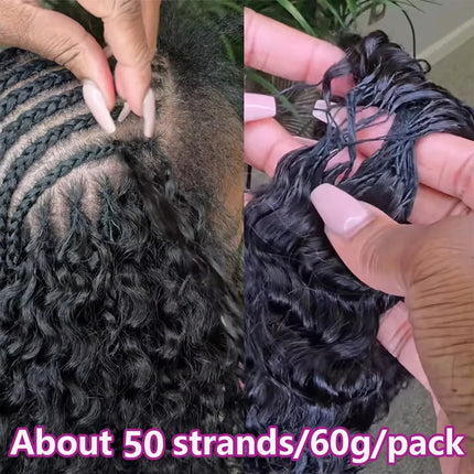 Kinky Curly Feather Crochet Human Hair Extension For Braiding Pre-Separated Invisible Knotless Small Spirals Curly Crochet Hair