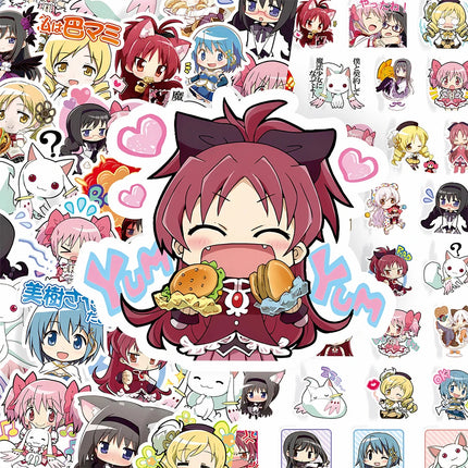 10/30/50/100pcs Kawaii Puella Magi Madoka Magica Stickers Cute Akemi Homura Graffiti Decals DIY Journal Classic Cartoon Sticker