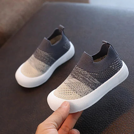Size 20-31 Children Shoes Spring Autumn Kids Sneakers Soft Breathable Mesh Boys Slip-on Shoes Patchwork Color Girls Shoes