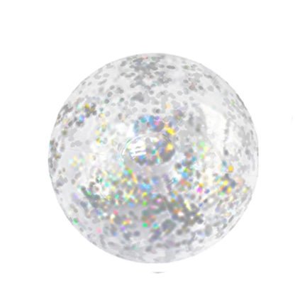 1Pc Inflatable Glitter Beach Ball 15.74 Inch Water Beach Ball Suitable For Beach Pool Party Games