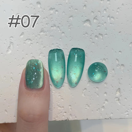 1-6PCS Popular Winter Internet Celebrity Hot-selling Northern Lights Cat Eye Magnet Gel Nail Polish Nail Art Nail Supplies