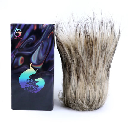GEEBA Unique Dog Inspired Furry Pocket Pussy Male Masturbator High-Quality Silicone Dual Intimate Design Realistic Penis Stroker
