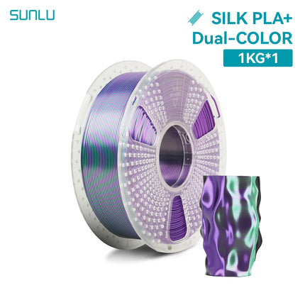 SUNLU 1KG SILK /Dual / Triple Color/Rainbow 3D Printer Filament 1.75mm 1000g Spool (2.2lbs) Neatly Filament Fit Most FDM Printer