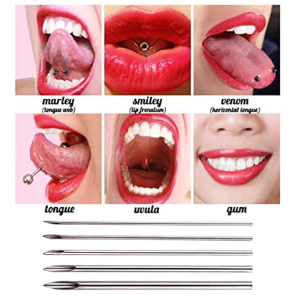 Sterile Disposable Tattoo 12g/14g/16g/18g Piercing Needles Navel Nipple Ear Nose Lip Stainless Steel Piercing Needles Kit Tool