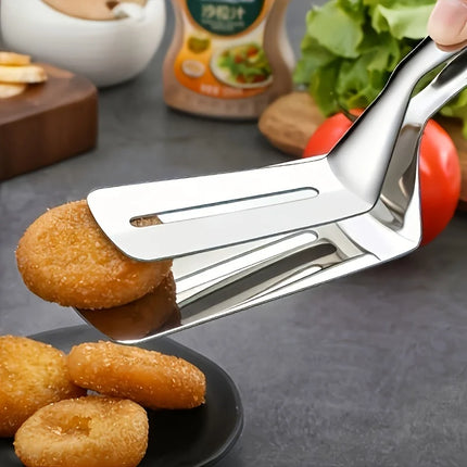 1/3pc Stainless Steel Spatula with Clamp Picnic BBQ Clip Tong Multifunctional Cooking Tool For Frying Fish Steak Kitchen Utensil