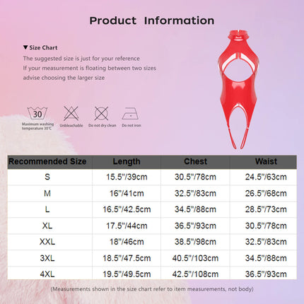 Sexy Adult Womens Cut Out Crotchless Catsuit Jumpsuit Lingerie Female Wet Look Body Costumes Patent Leather Bodysuit Underwear