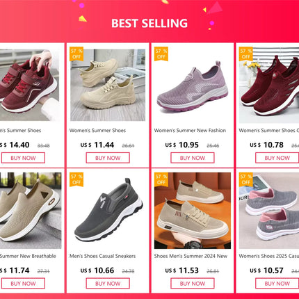 Men Running Hiking Sneakers Breathable Orthopedic Travel Plimsolls Slip On Comfortable for Outdoor Activity Hiking Walking