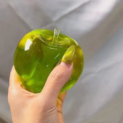 Squishy Green Apple Stress Ball Fidget Sensory Toy for ADHD Autism Slow Rebound Squeeze Toy for Kids Adults Decompression Gift